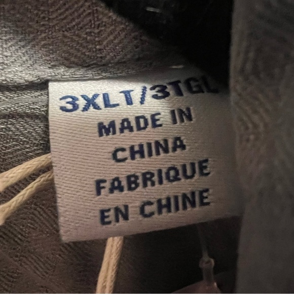 NWT Tommy Bahama Coastal Breeze Check Dockside Grey Island Zone Button Down 3XLT - Picture 5 of 12